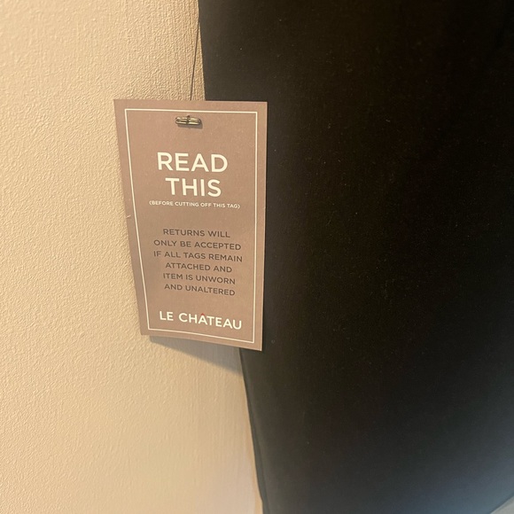 Le Cheateau one shoulder black cocktail dress NWT - Picture 4 of 5